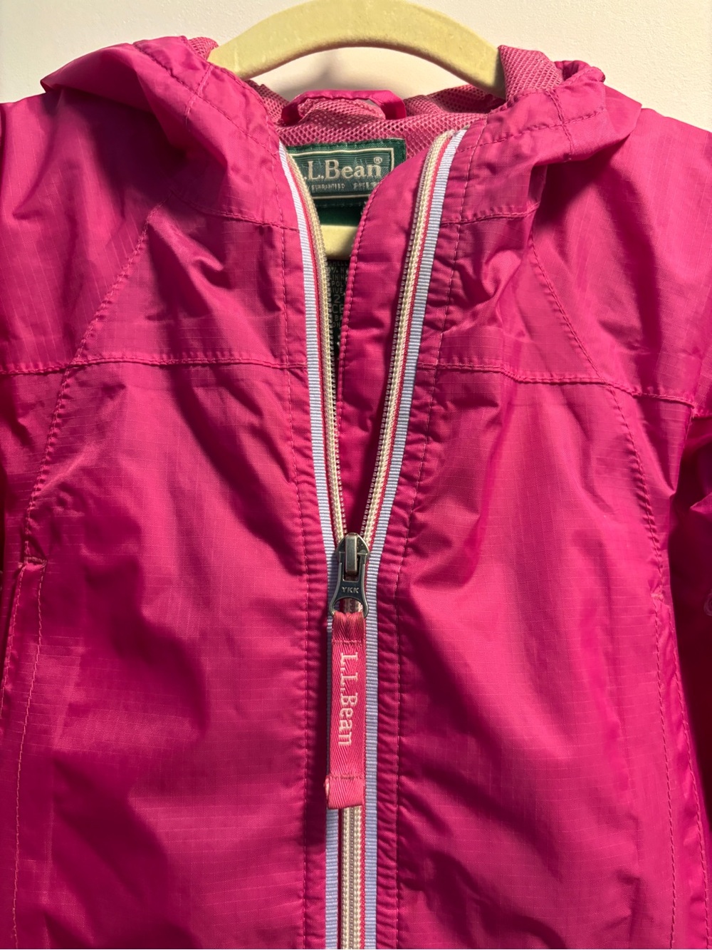 L.L. Bean Toddler Girls' Bright Pink Hooded Raincoat - Picture 3 of 5